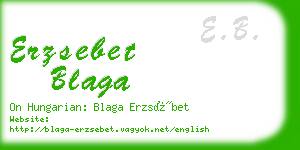 erzsebet blaga business card